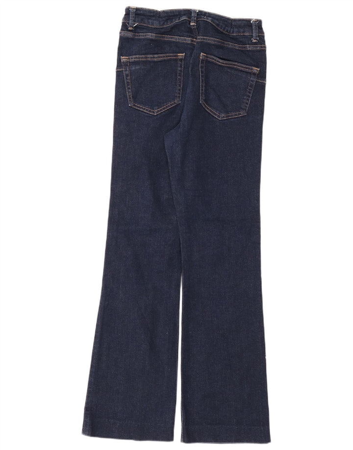 Zara Damen Bootcut Jeans EU 38 Small W28 L29 Marineblaue Baumwolle