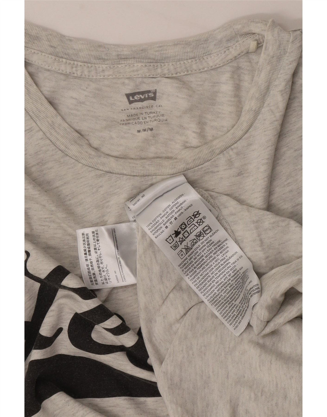 Levi's Herren-T-Shirt mit Grafik, mittelgrau gesprenkelte Baumwolle