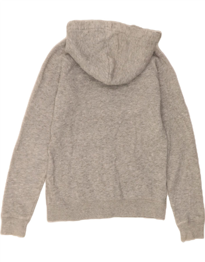 JACK WILLS Womens Oversized Zip Hoodie Sweater UK 10 Small Grey Flecked Vintage Jack Wills and Second-Hand Jack Wills from Messina Hembry 