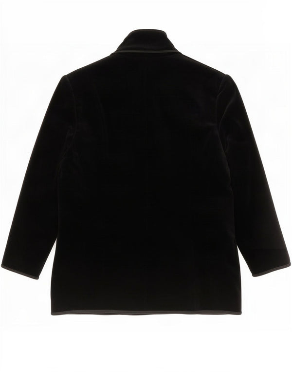 Resi Hammerer Womens Open Velvet Blazer Jacke EU 40 Mittelschwarze Baumwolle