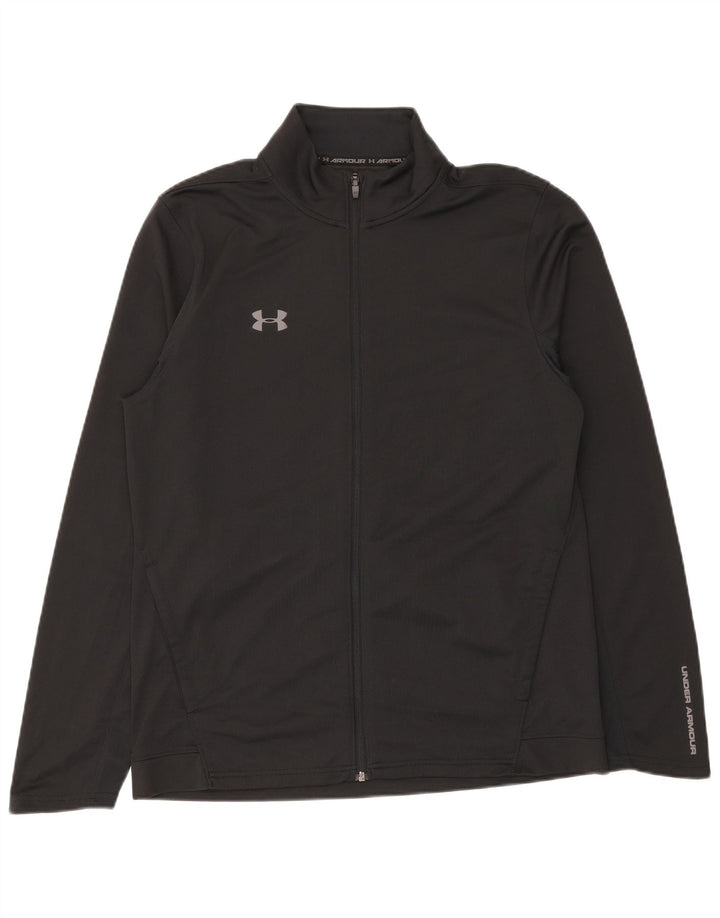 Under Armour Herren-Trainingsanzug-Top-Jacke, großes schwarzes Polyester
