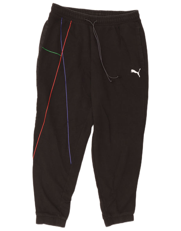 Puma Herren-Trainingshose, Jogginghose, groß, schwarz gestreift, Baumwolle