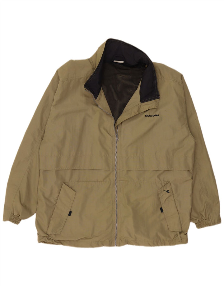 DIADORA Herren Regenjacke UK 42 XL Khaki Polyamid