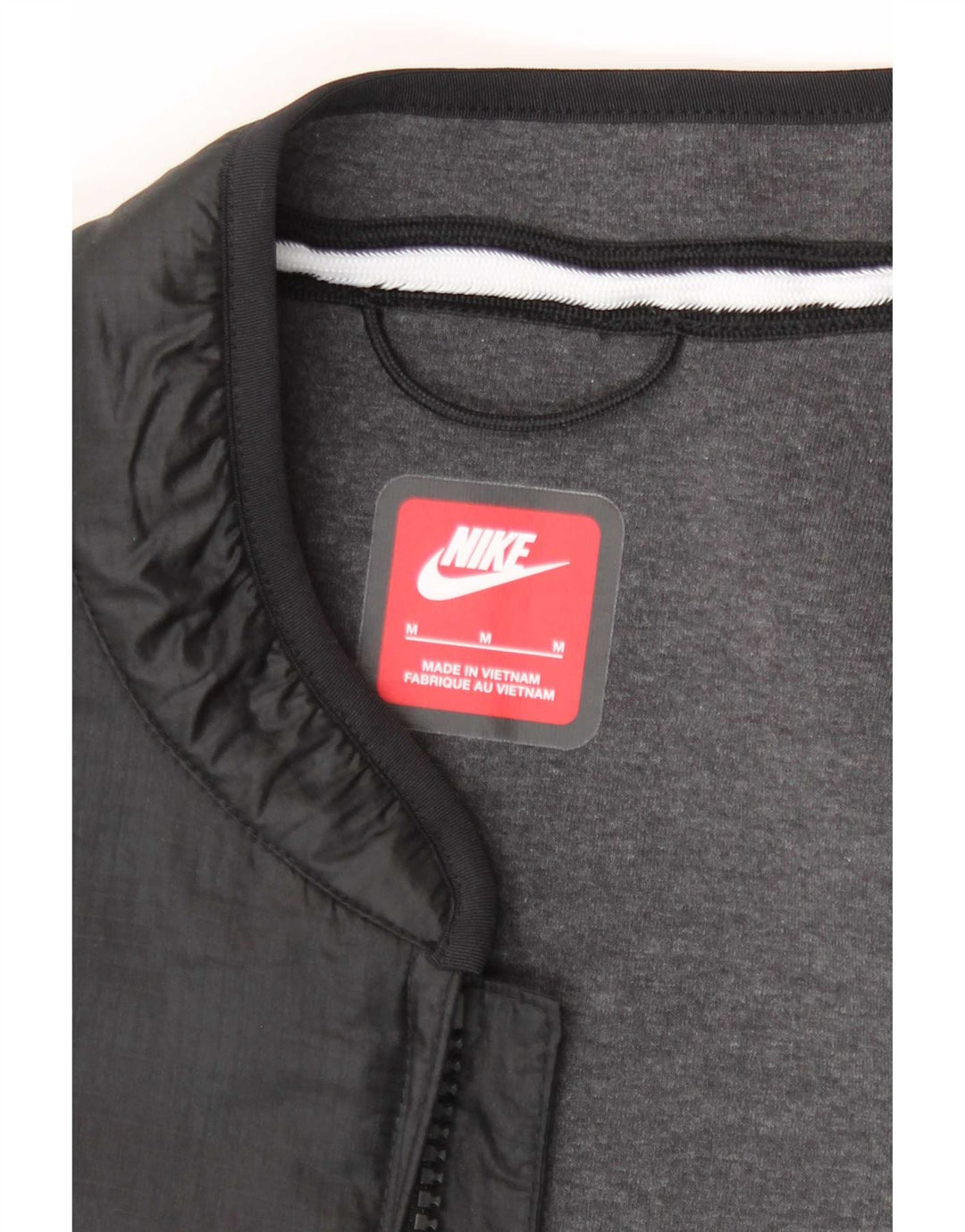 Nike gepolsterte Herrenweste UK 38 Mittelschwarzes Nylon