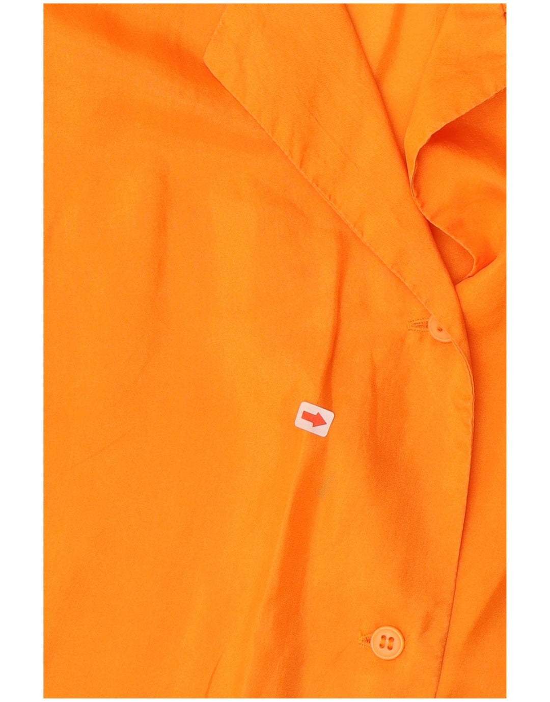 Vintage Damen Ärmellose Hemdbluse UK 14 Mittelorange