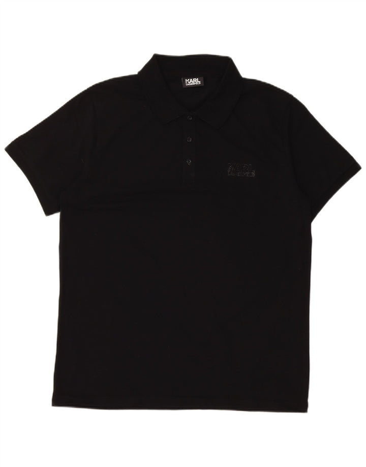 Karl Lagerfeld Herren Poloshirt Large Schwarz