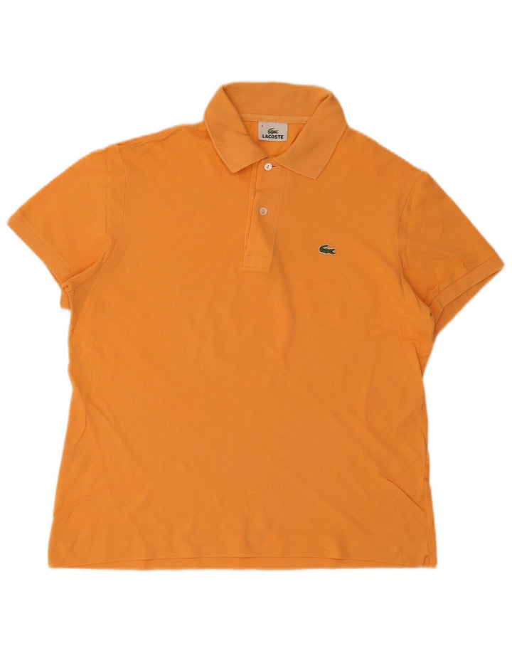 Lacoste Herren-Poloshirt, Größe 4, mittelorange Baumwolle