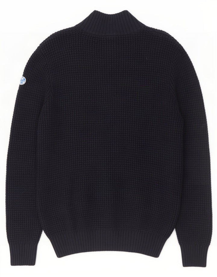 North Sails Herren-Strickjacke aus Baumwolle in mittlerem Marineblau