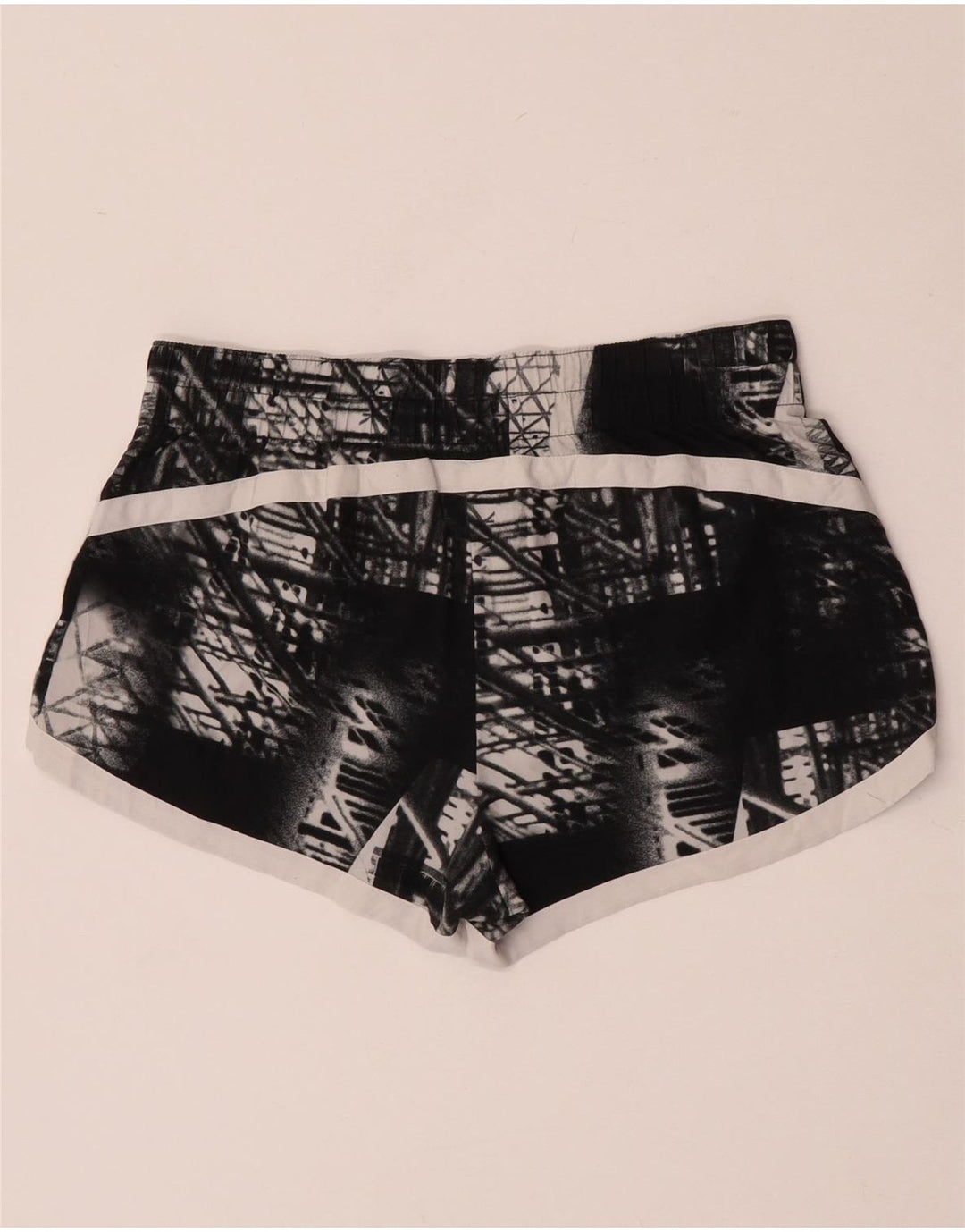 Gap Damen Sportshorts UK 14 Mittelschwarzes geometrisches Polyester