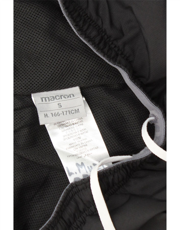 Macron Herren-Sportshorts, klein, schwarzes Farbblock-Polyester