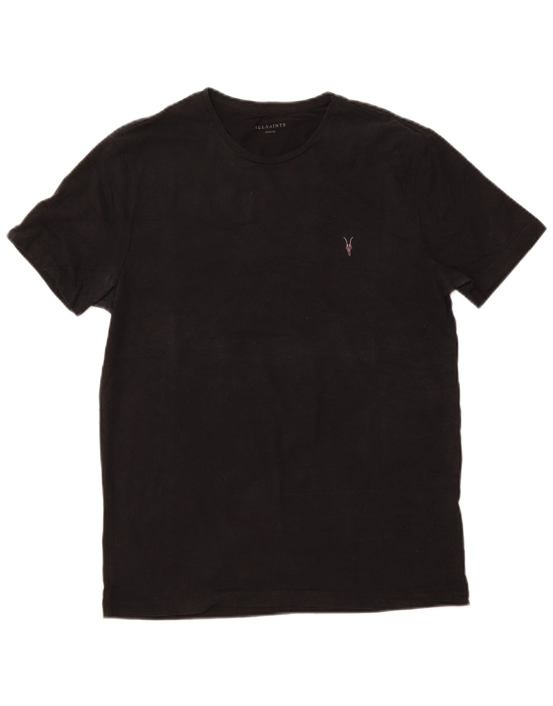 ALL SAINTS Herren T-Shirt Top Medium Schwarz Baumwolle