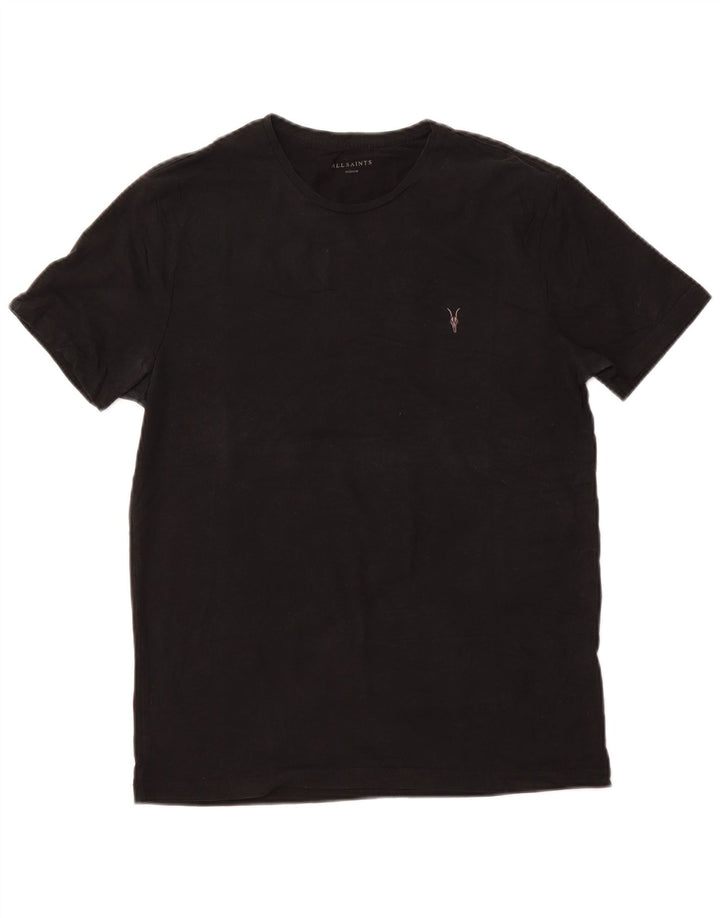 ALL SAINTS Herren T-Shirt Top Medium Schwarz Baumwolle