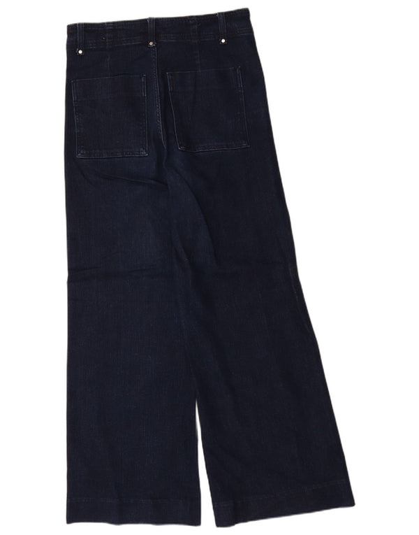 Zara Damen-Jeans mit weitem Bein, EU 40, Mittel W30 L30, Marineblau