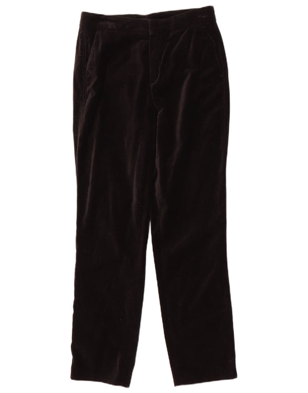 Massimo Dutti Damen Slim Velvet Chino Hose EU 38 Small W28 L28 Schwarz