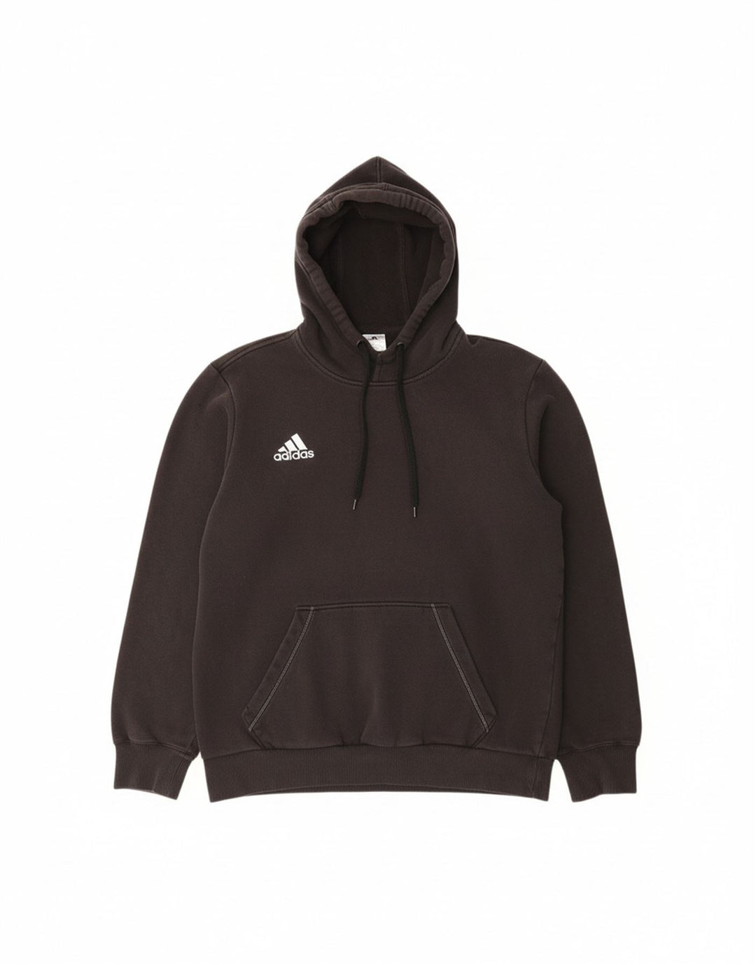 ADIDAS Mens Hoodie Jumper Medium Black Cotton