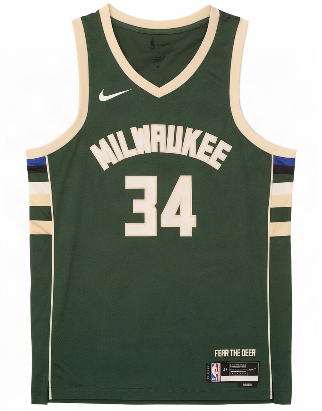 Nike Herren Milwaukee 34 Grafik-Weste-Oberteil, großes grünes Farbblock-Polyester