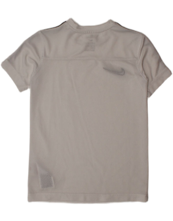 NIKE Dri Fit T-Shirt für Jungen, 6–7 Jahre, XS, weißes Colourblock-Polyester
