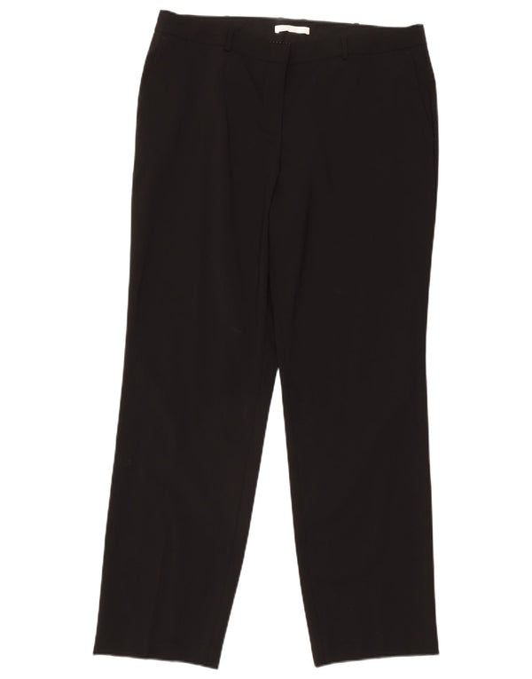 Hugo Boss Damen gerade Anzughose W34 L30 Schwarz