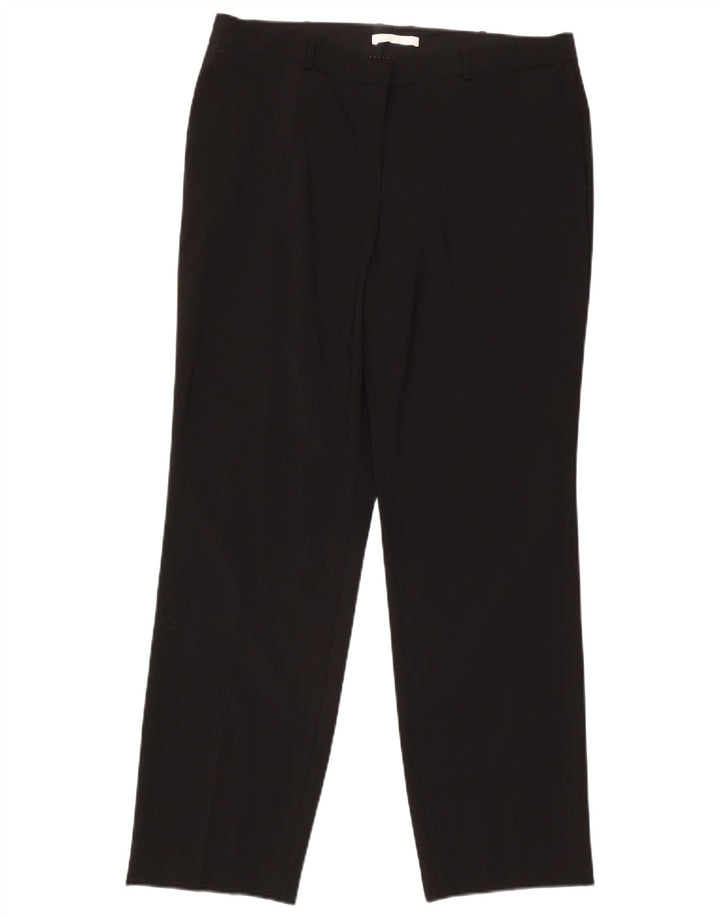 Hugo Boss Damen gerade Anzughose W34 L30 Schwarz