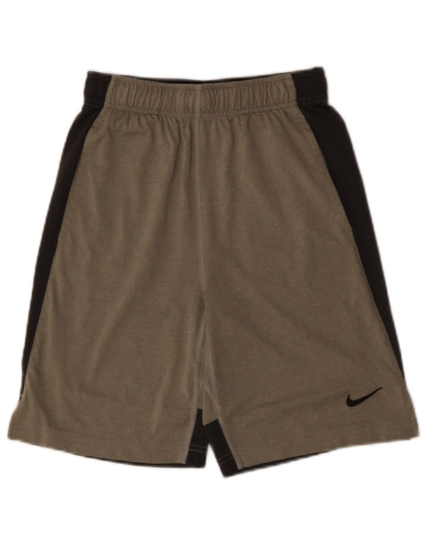 NIKE Dri Fit Sportshorts für Jungen, 12–13 Jahre, Größe L, Grau, Farbblock