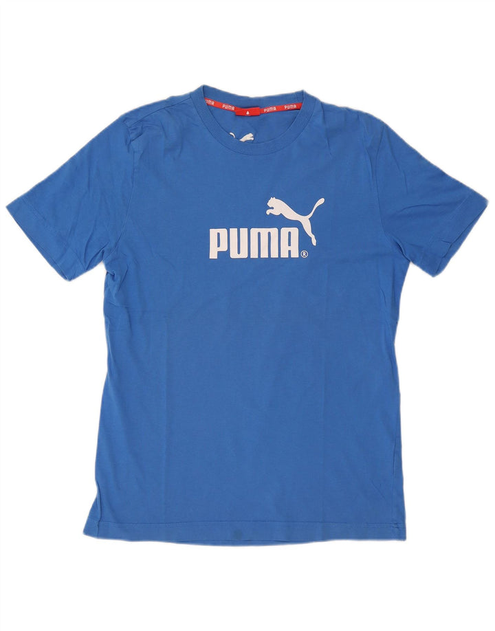 Puma Herren Grafik-T-Shirt-Oberteil Mittelblau