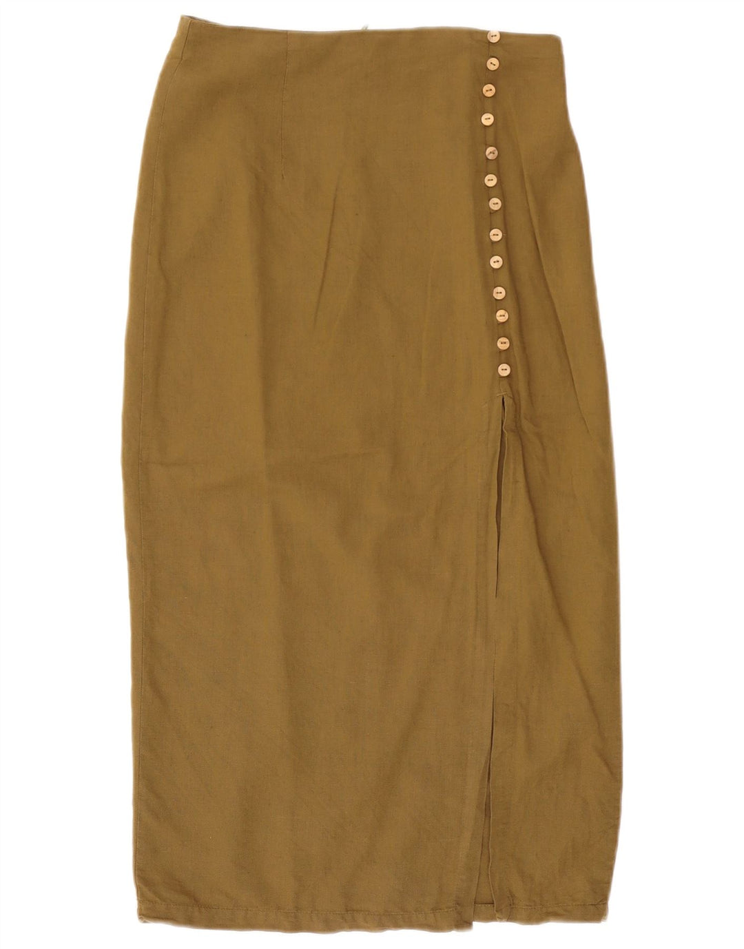 Zara Damen Midirock mit hoher Taille, mittelgroß, W28, Khaki