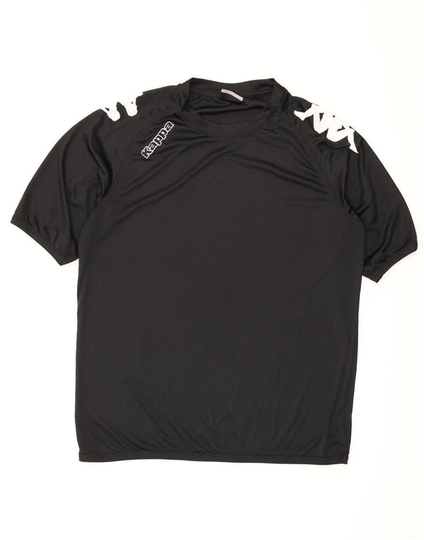 Kappa Herren Grafik T-Shirt Top XL Schwarz