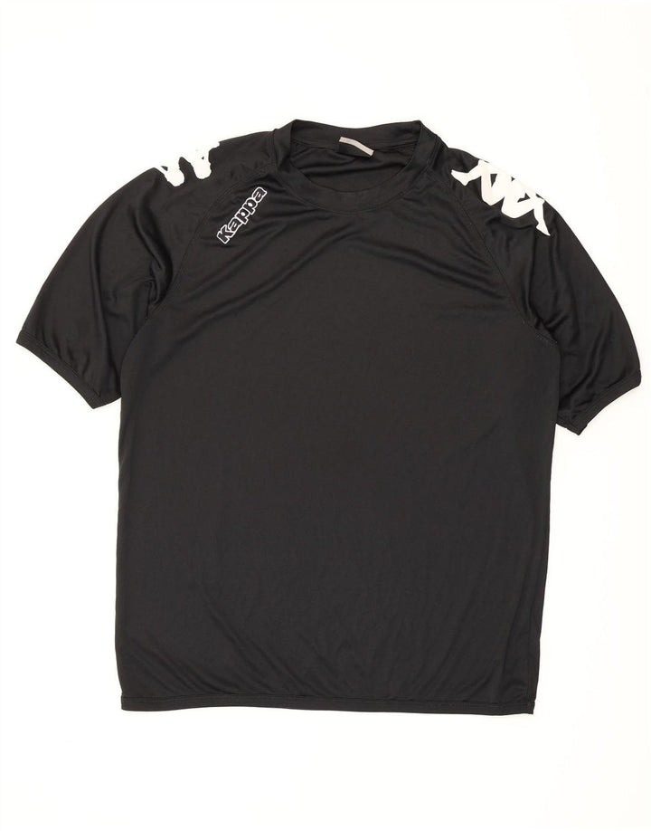 Kappa Herren Grafik T-Shirt Top XL Schwarz