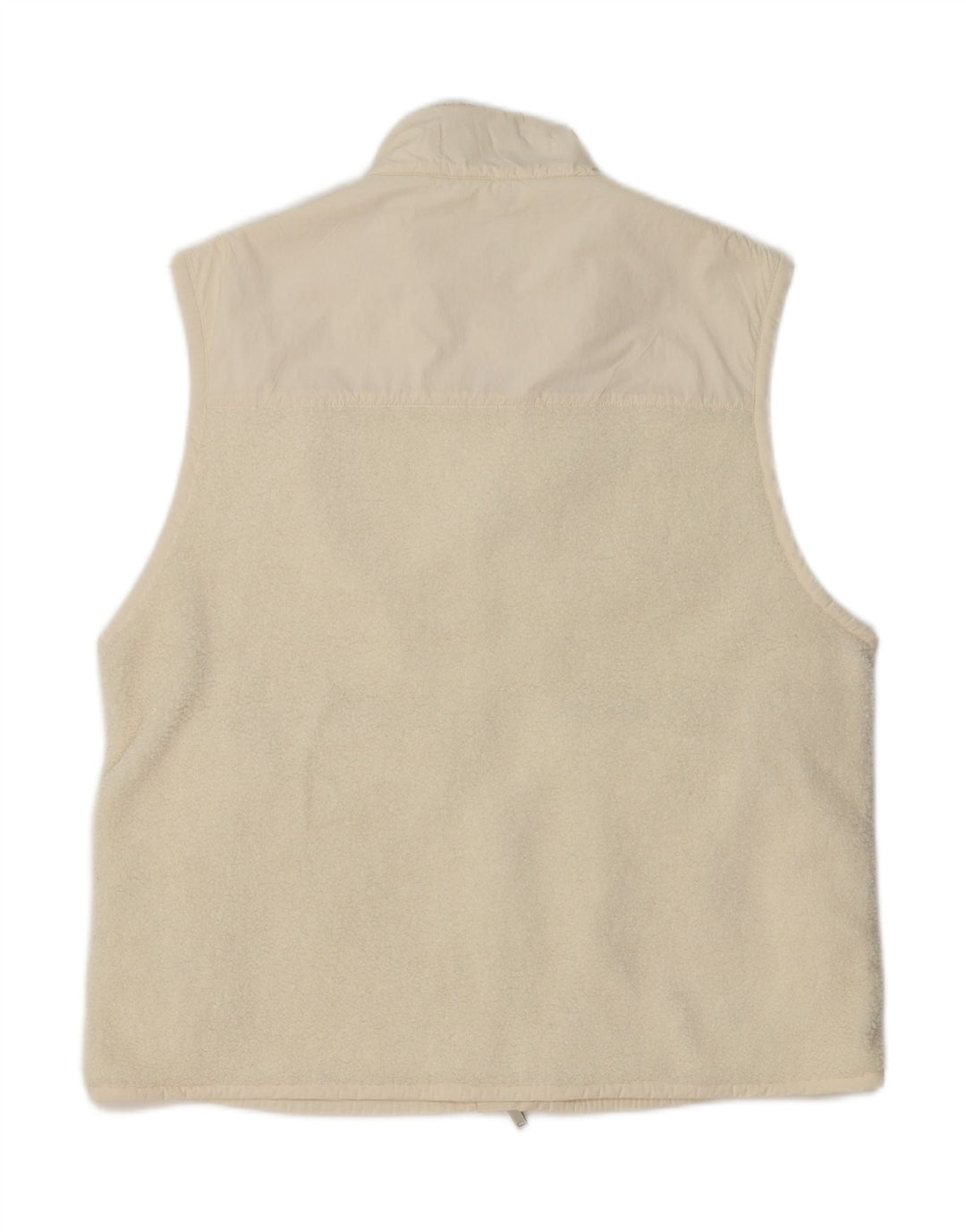 Cos Herren-Fleeceweste mit normaler Passform, UK 40, Größe L, Weiß, Polyester
