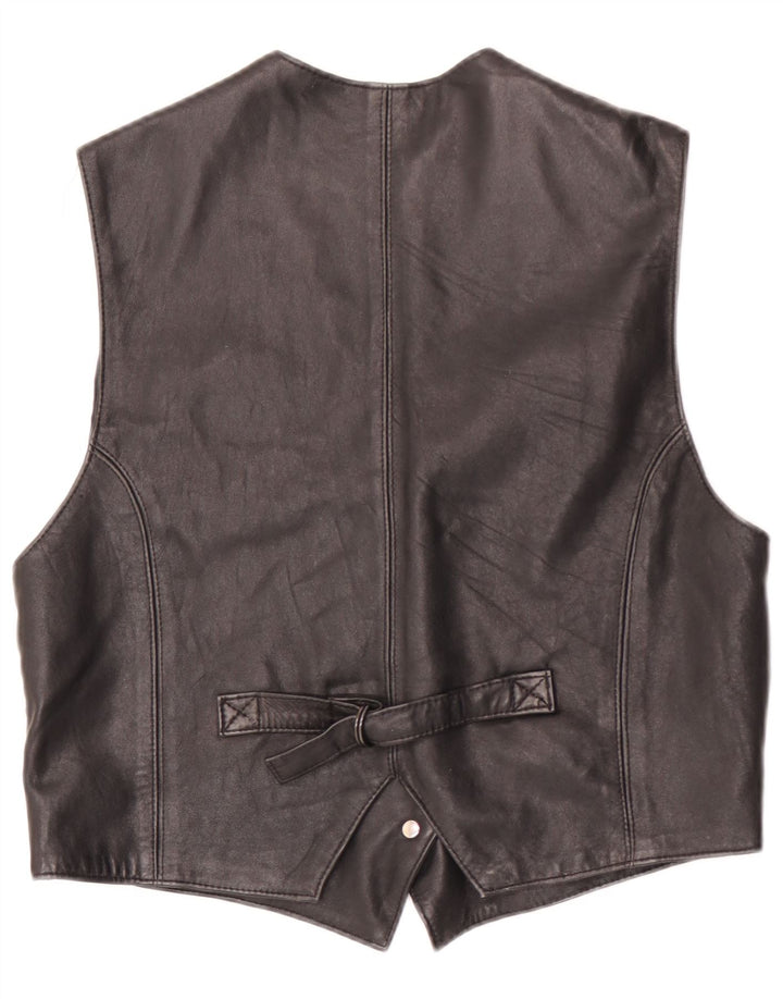 Joy Damen Lederweste IT 44 Medium Schwarz