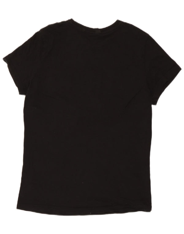 Puma Damen Graphic T-Shirt Top UK 12 Medium Schwarz