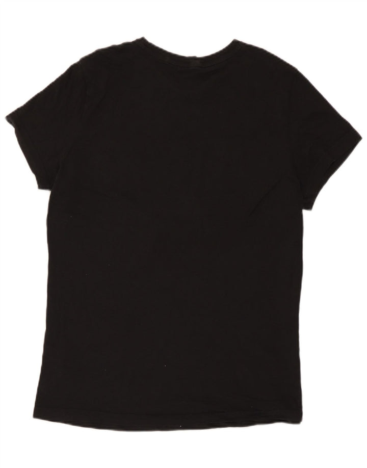 Puma Damen Graphic T-Shirt Top UK 12 Medium Schwarz