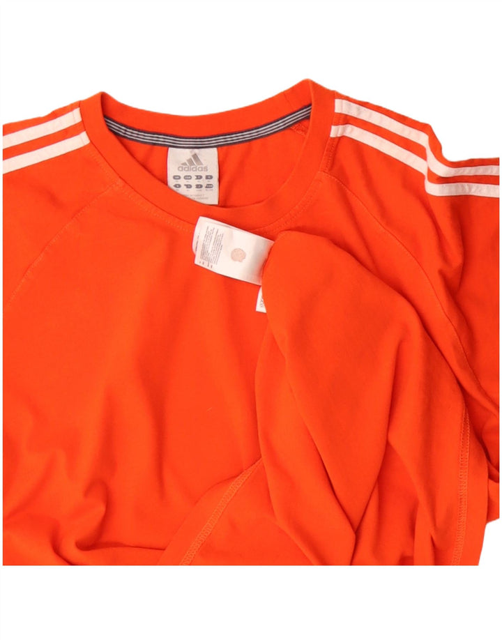 Adidas Herren T-Shirt Top XL Orange Baumwolle