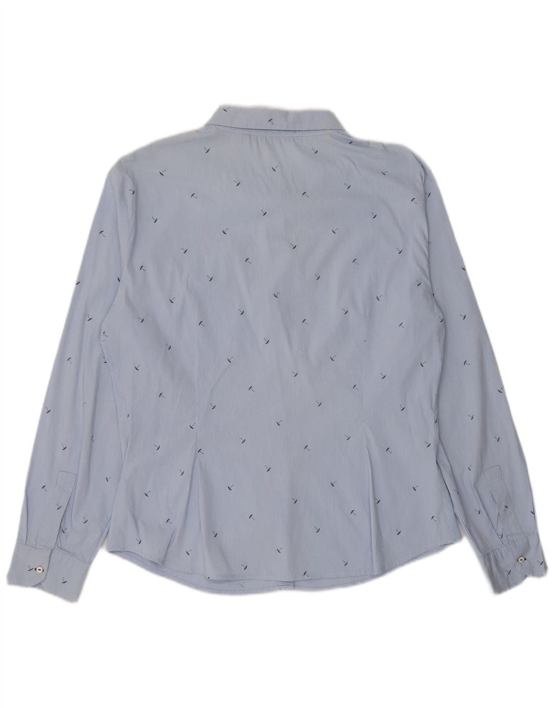 Zara Damen-Hemd mit abstraktem Muster, UK 18, XL, Blau
