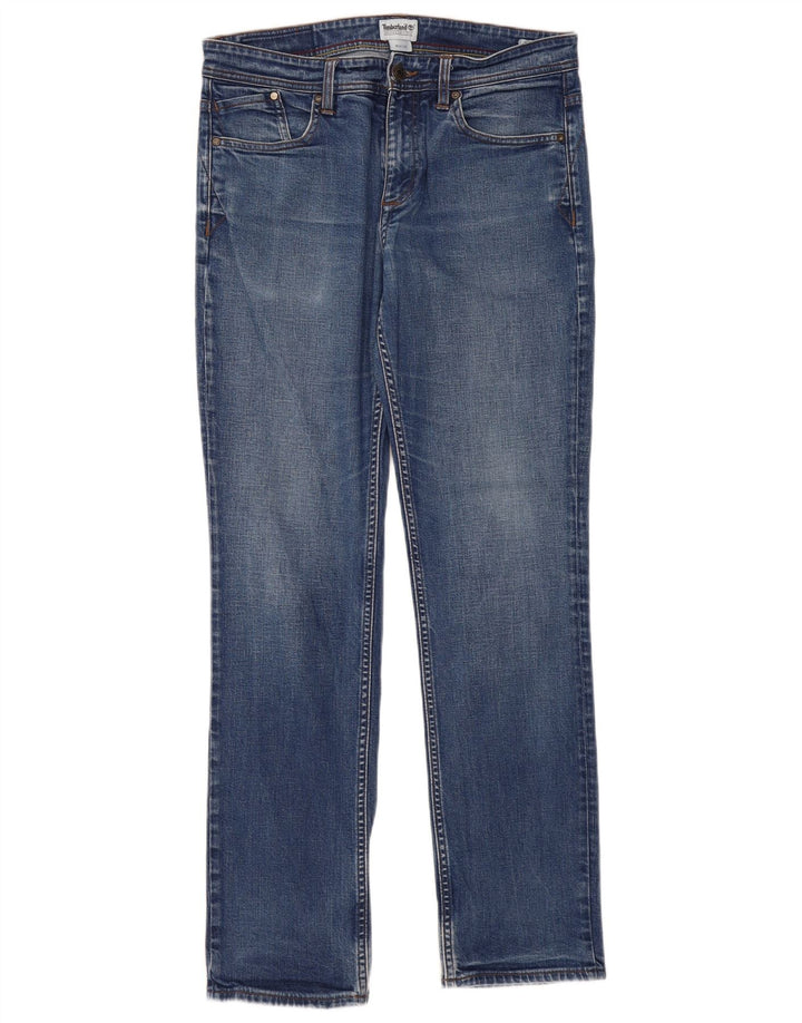Timberland Herren Slim Jeans W34 L34 Blaue Baumwolle