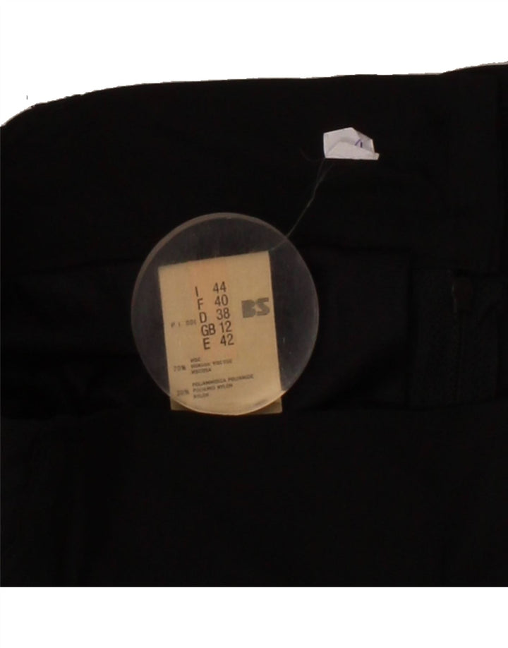 VINTAGE Womens A-Line Skirt UK 12 Medium W28  Black Viscose Vintage Vintage and Second-Hand Vintage from Messina Hembry 