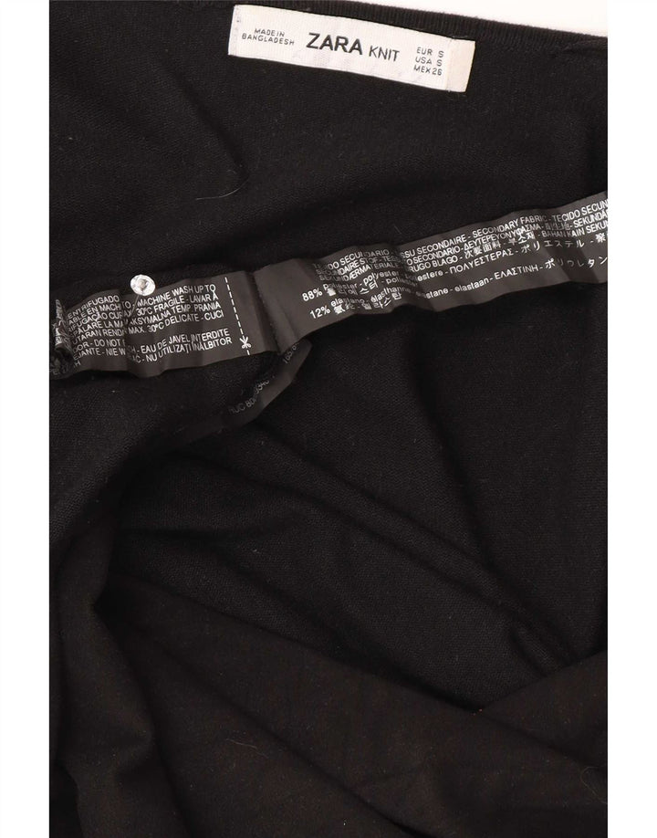 Offener Strickjackenpullover für Herren von Zara, UK 10, Größe S, schwarze Viskose