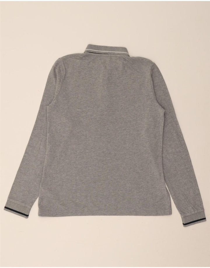 MARINA YACHTING Damen Langarm-Poloshirt UK 14 Mittelgrau meliert