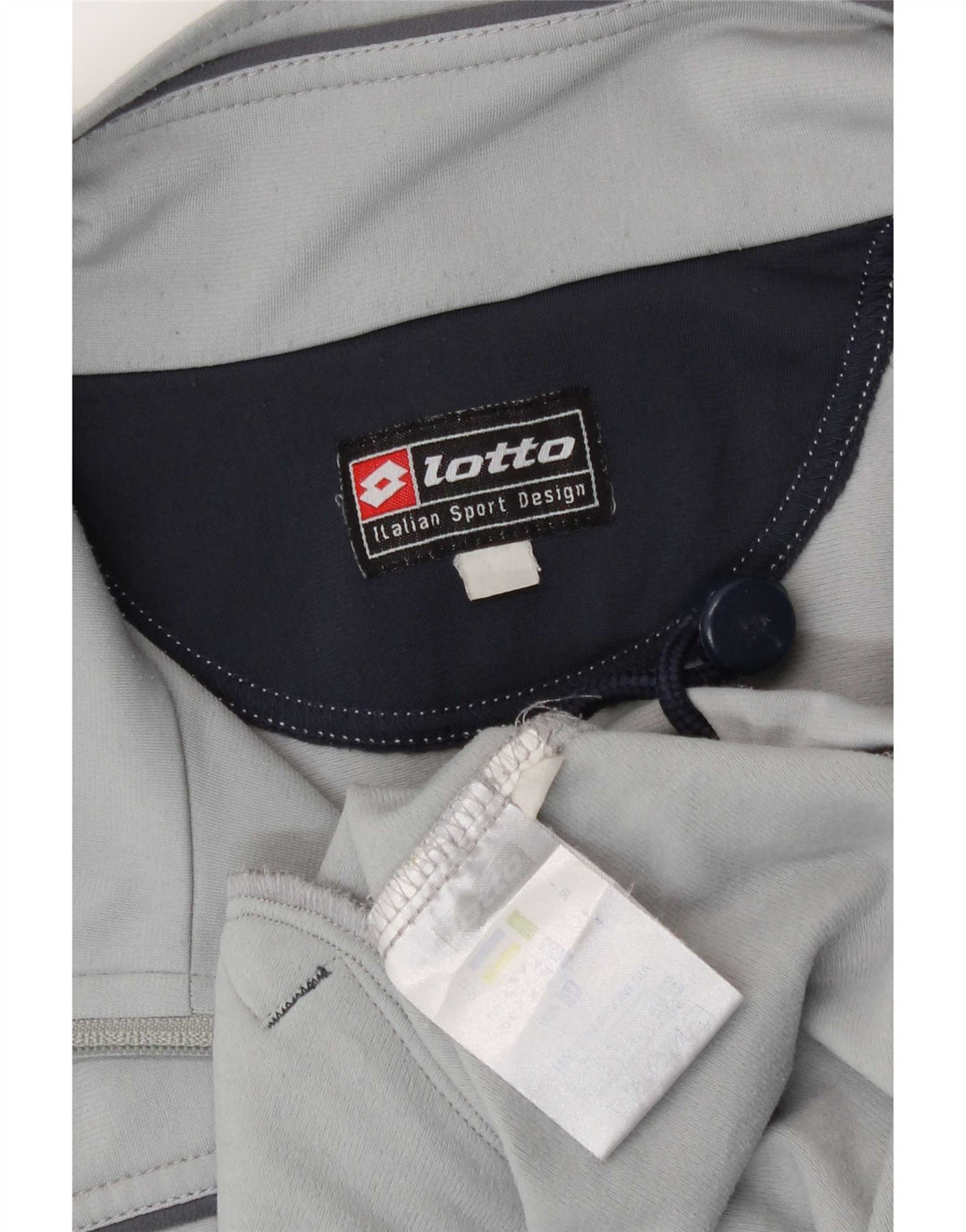 Lotto Herren-Trainingsanzugoberteil mit Grafik, UK 40/42, großes graues Polyester