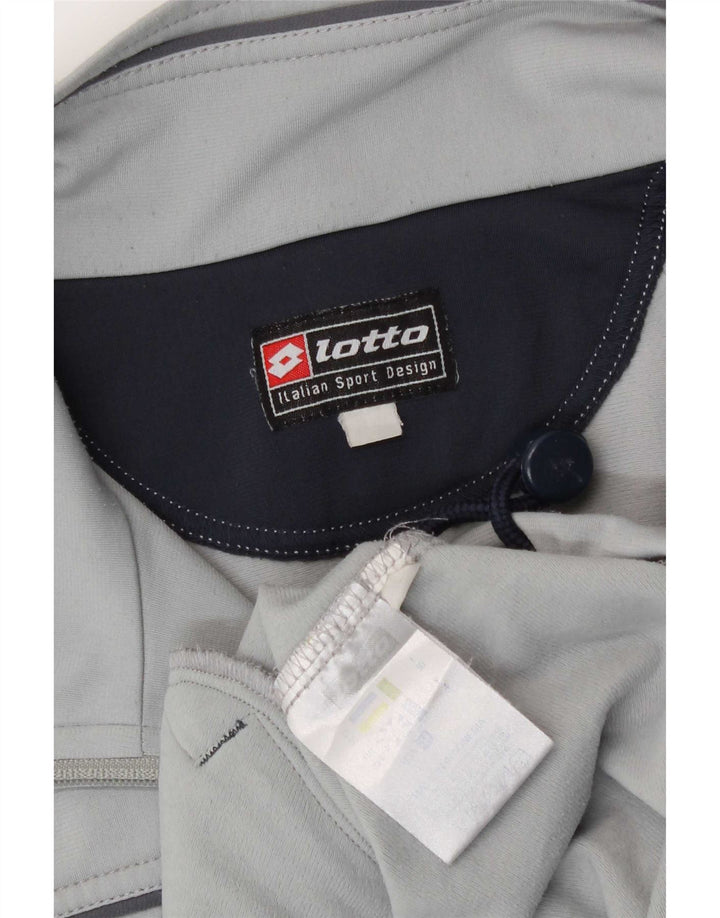 Lotto Herren-Trainingsanzugoberteil mit Grafik, UK 40/42, großes graues Polyester