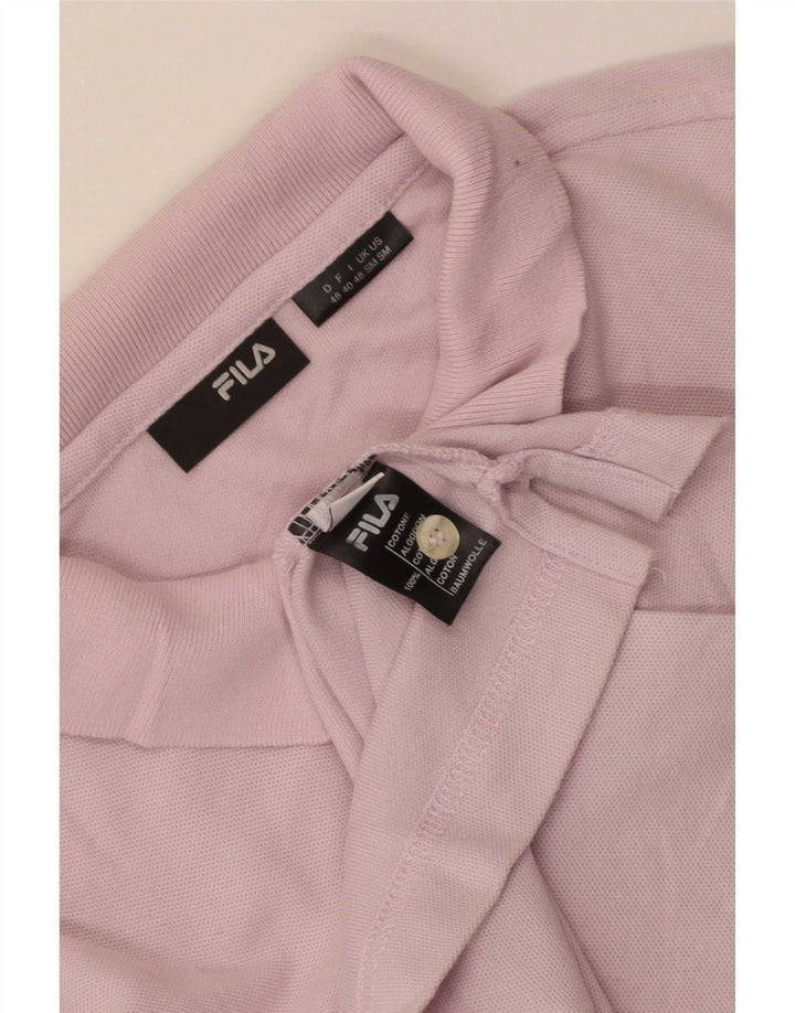 Fila Herren Poloshirt Small Lila Baumwolle
