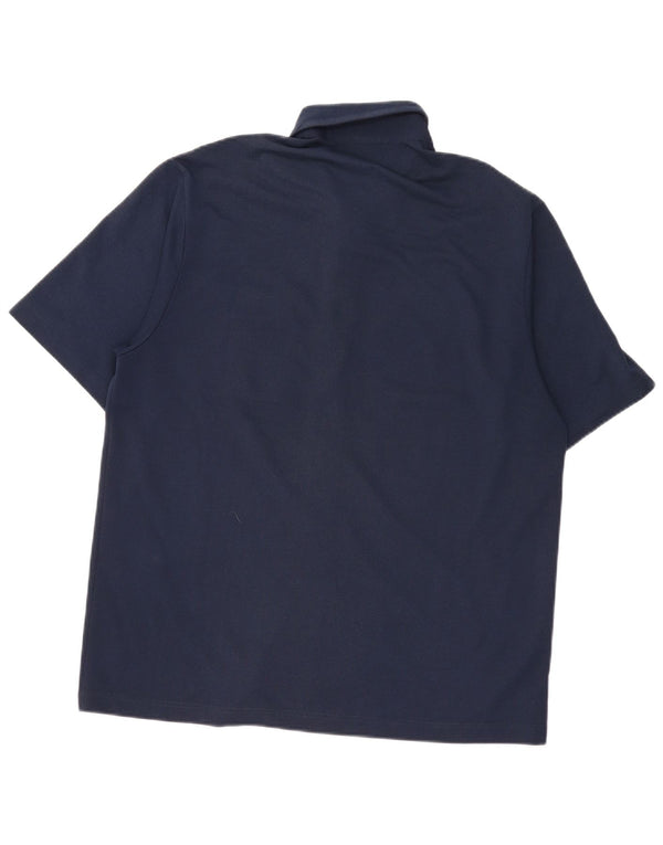 Lacoste Herren Kurzarmhemd Größe 6 XL Marineblaue Baumwolle