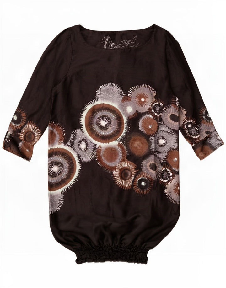 Desigual Damen Graphic Bubble Dress EU 36 Small Schwarz Geometrisch
