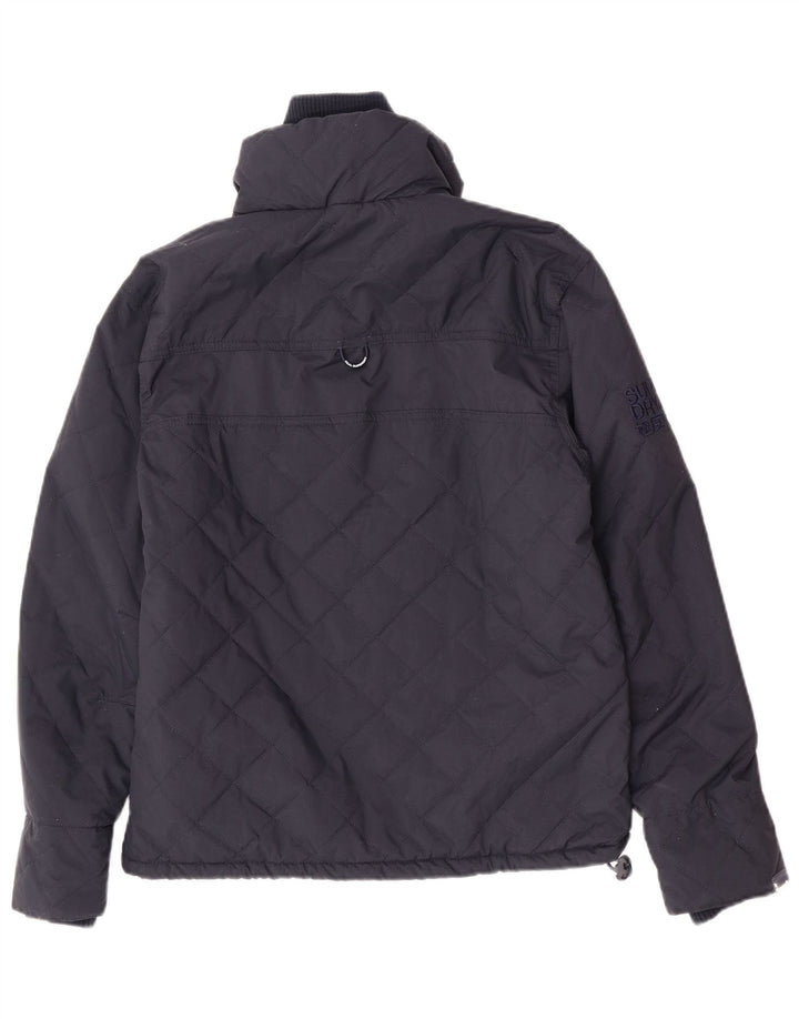 Superdry Herren Wattierte Jacke UK 38 Medium Marineblau Nylon