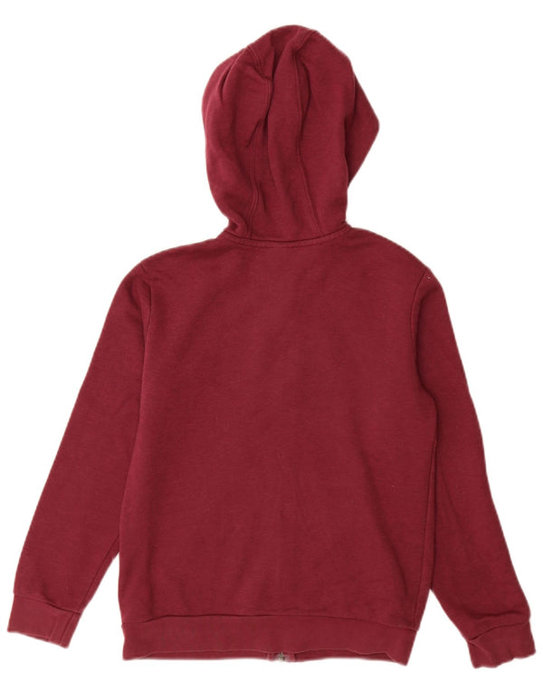 Adidas Mädchen-Kapuzenpullover mit Reißverschluss, 9–10 Jahre, burgunderfarbene Baumwolle