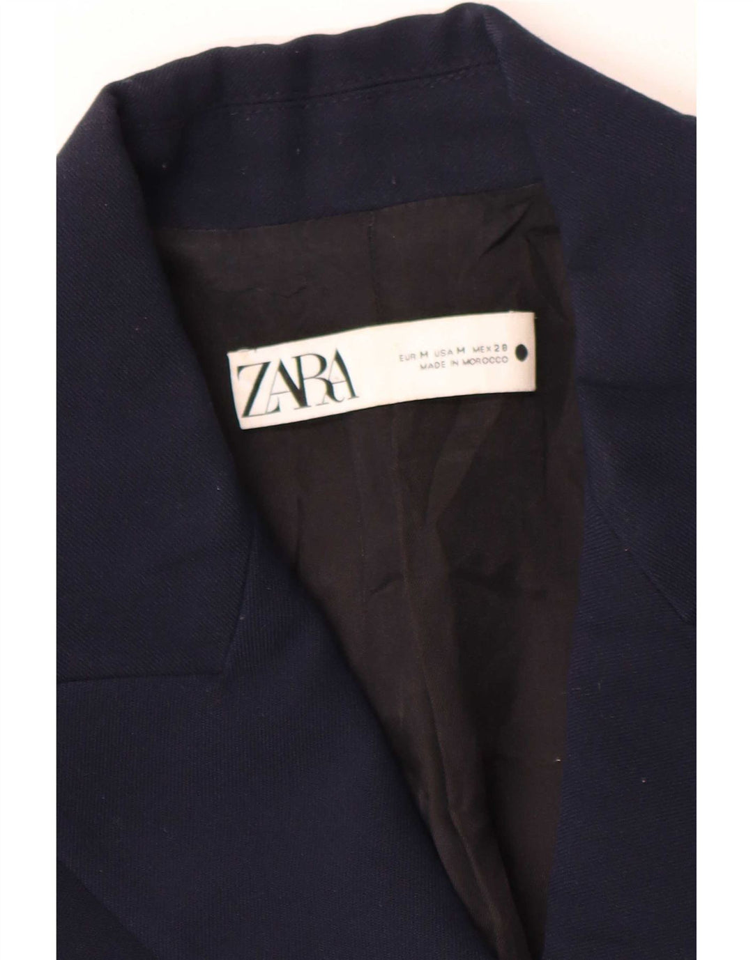 Zweireihiger Blazer für Damen von Zara, Gr. 14, mittleres Marineblau