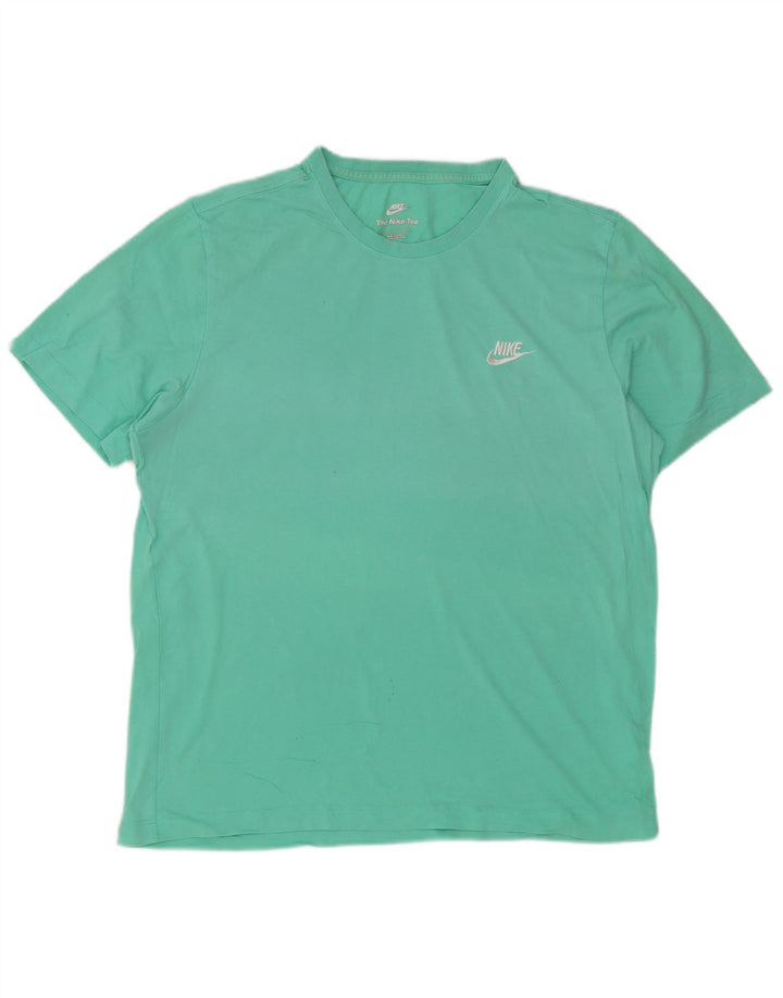 Nike Herren T-Shirt Top XL Türkis Baumwolle