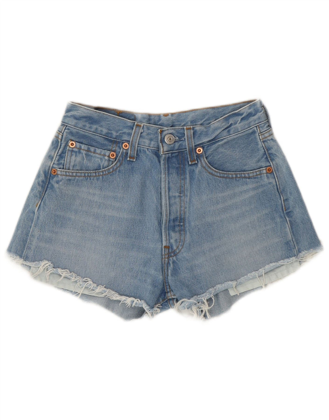 LEVI'S Damen 501 Denim-Shorts W27, klein, blau gestreift, klassisch