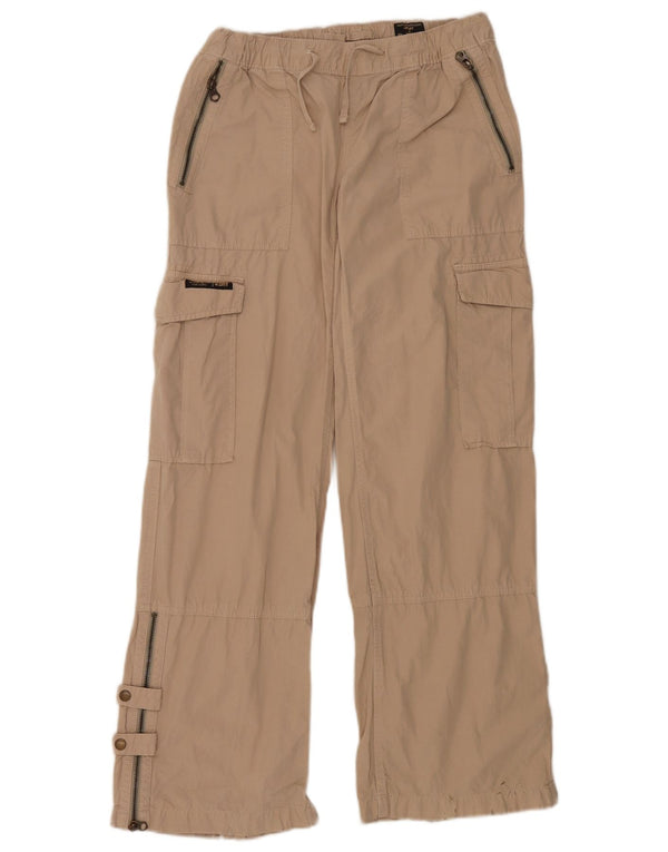 Superdry Damen-Cargohose mit weitem Bein, W28, L32, Beige, Baumwolle