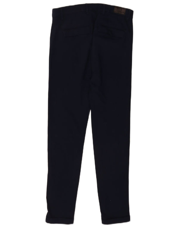 Zara Herren Skinny Chino Hose EU 38 Small W30 L29 Marineblau